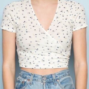 Brandy Melville Floral Wrap Top